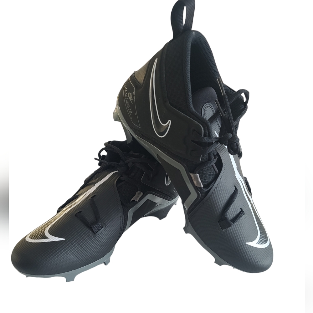 Nike Alpha Menace Pro 3 Black Iron Grey CT 6649-010 Football Cleats Size…